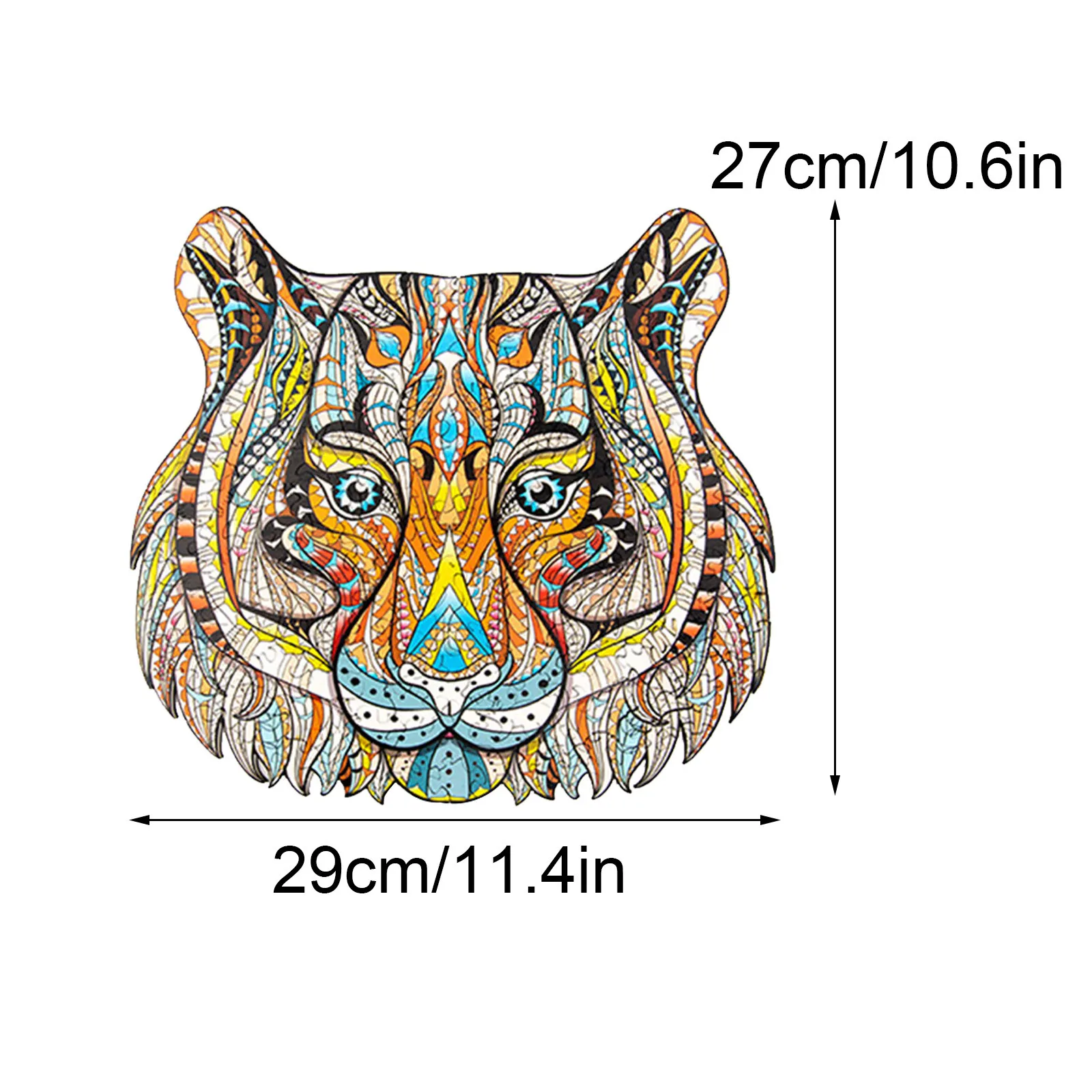 

Wooden Animal Puzzles for Adults DIY Puzzle Each Piece is Cartoon Tiger Shaped Puzzles Birthday Present for Kid Jigsaw Juguetes