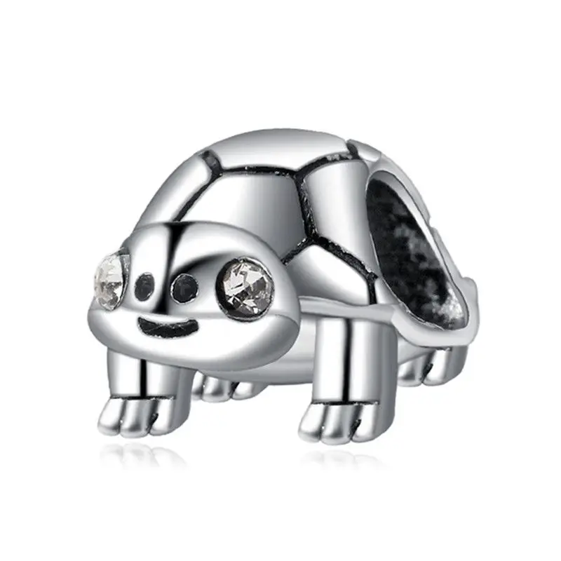 

1Pcs New Cute Turtle Pendant DIY Beads Suitable for Original Pandora Charm Bracelet Ladies Jewelry Making Gifts