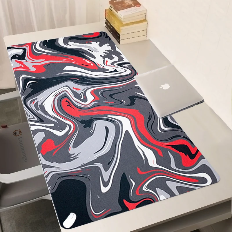 Fashion Marble Art Liquid Strata Mouse Pad Personalized Fabric Office Carpet Desk Mat Black Large Computer Desk Rubber Mousepad