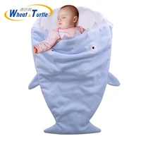 mother kids baby clothing accessories receiving blankets cute shark baby blankets soft warm swaddle bedding props blankets