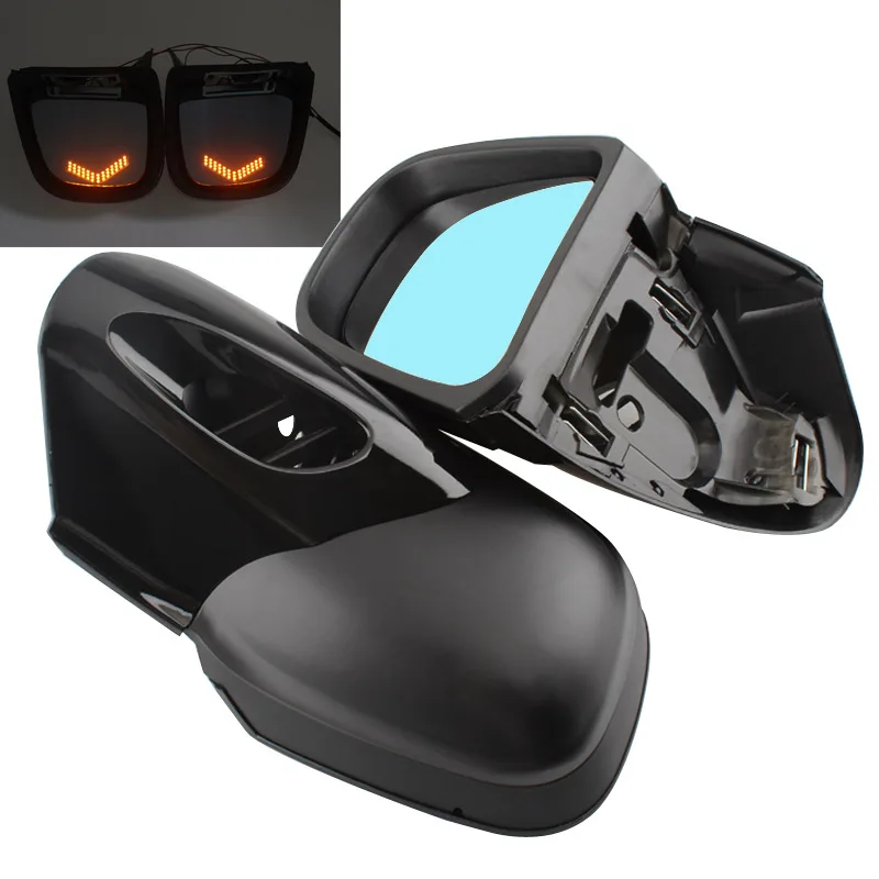 

Motorcycle Black Fairing Mount Rearview Side Mirrors Rearview Mirror LED Amber Turn Signals For BMW K1200 K1200LT K1200M 99-08