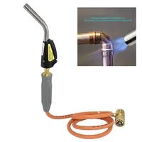 mapp torch gas welding torch self ignition 1 5m5ft hose gas brazing burner soldering quenching bbq burner ce hvacr hand torch