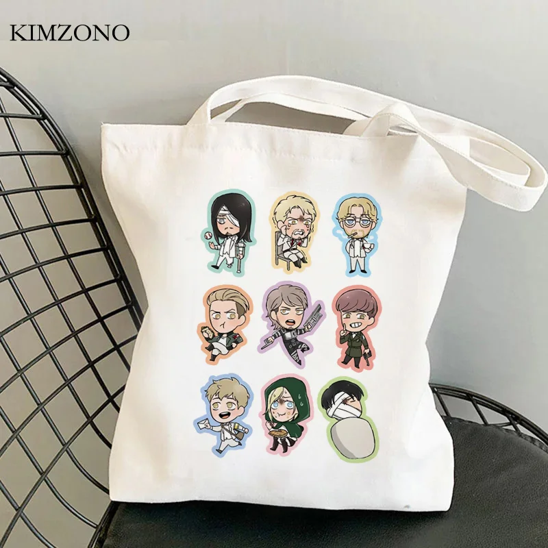 

Attack on Titan shopping bag reusable recycle bag bolsa shopper eco grocery bag bolsas ecologicas foldable tote cabas