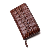 genuine leather crocodile pattern mens wallets fallow long ladies zipper wallet clutch bag design brown purse crocodile purses