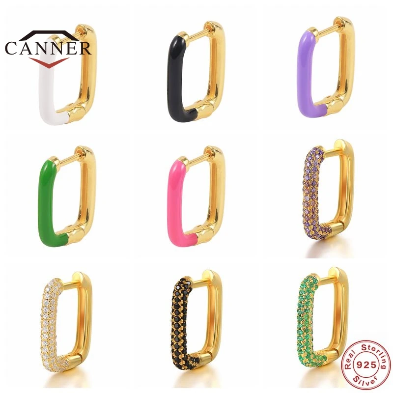 

Автоклав 925 пробы серебристый циркониевый серьги-кольца, покрытые эмалью u-образные серьги вокруг уха пряжка с перфорацией из нержавеющей с...