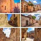 Mehofond старинное здание фон старинное каменное Архитектура фотографии фон для студийной съемки облака Декор путешествия фотозонт Фотофон