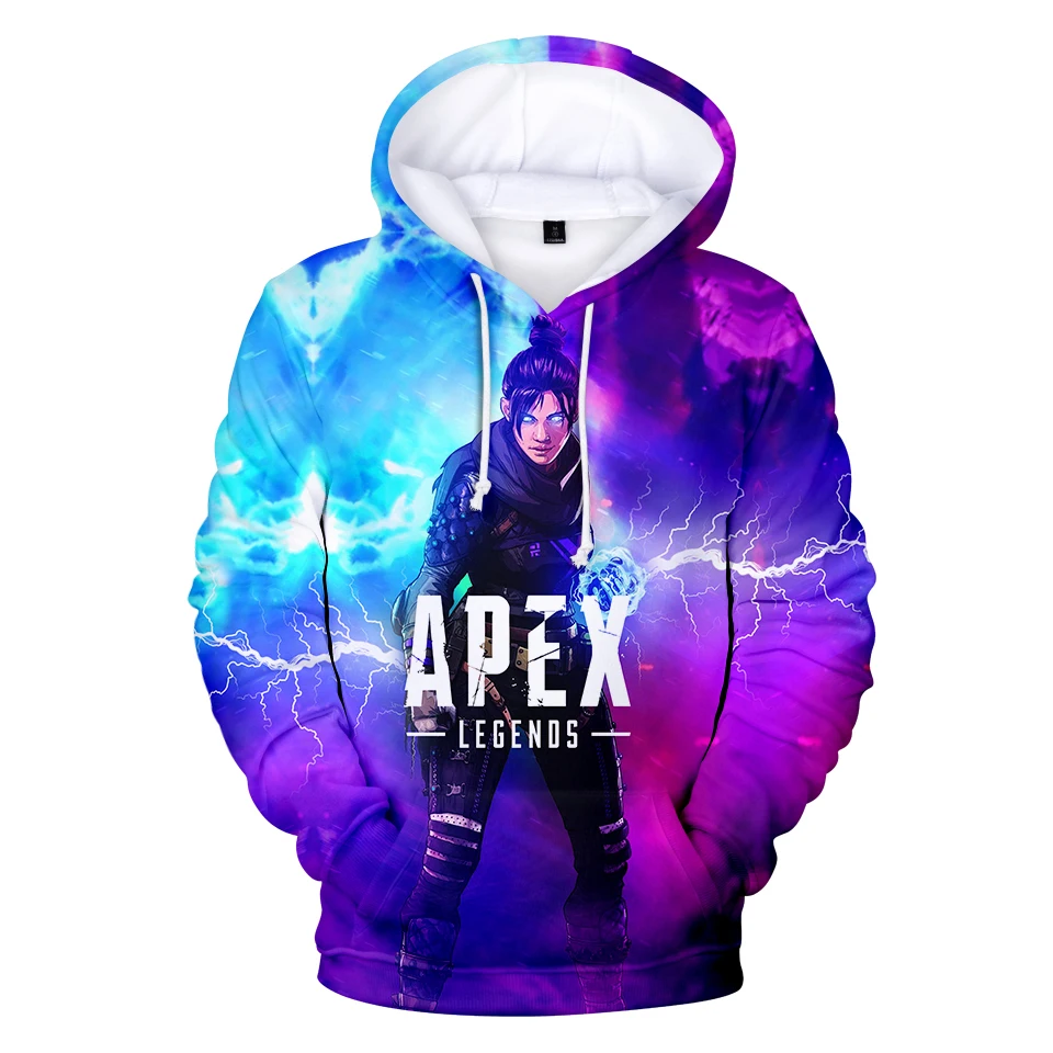 2019 Новая мода толстовка Apex легенды 3D из двух предметов: с капюшоном и рисунком
