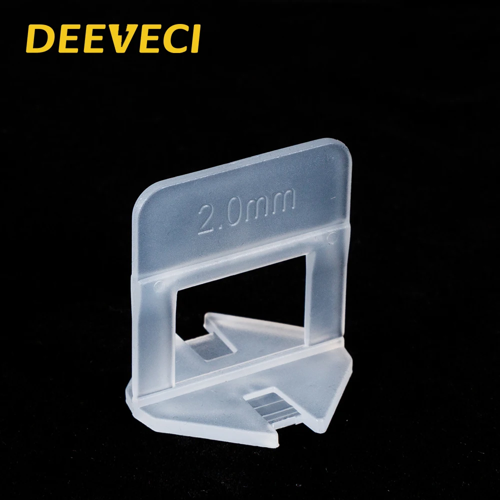 100pcs/pack Pro Tile Leveling System Clip Kit Wall Floor Tiling Spacer Tool 2mm used in 3~12mm tiles |