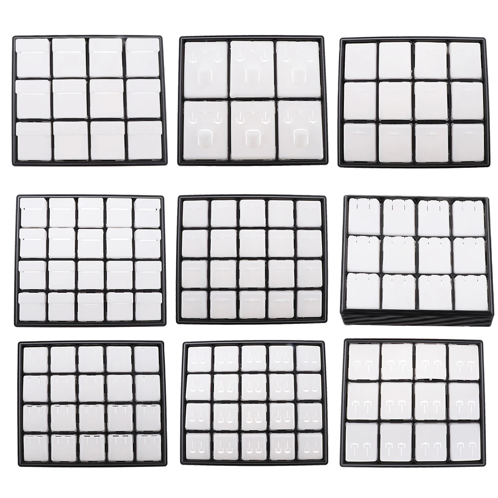 Пластиковая шкатулка для ювелирных изделий чехол поднос сережек и колец с