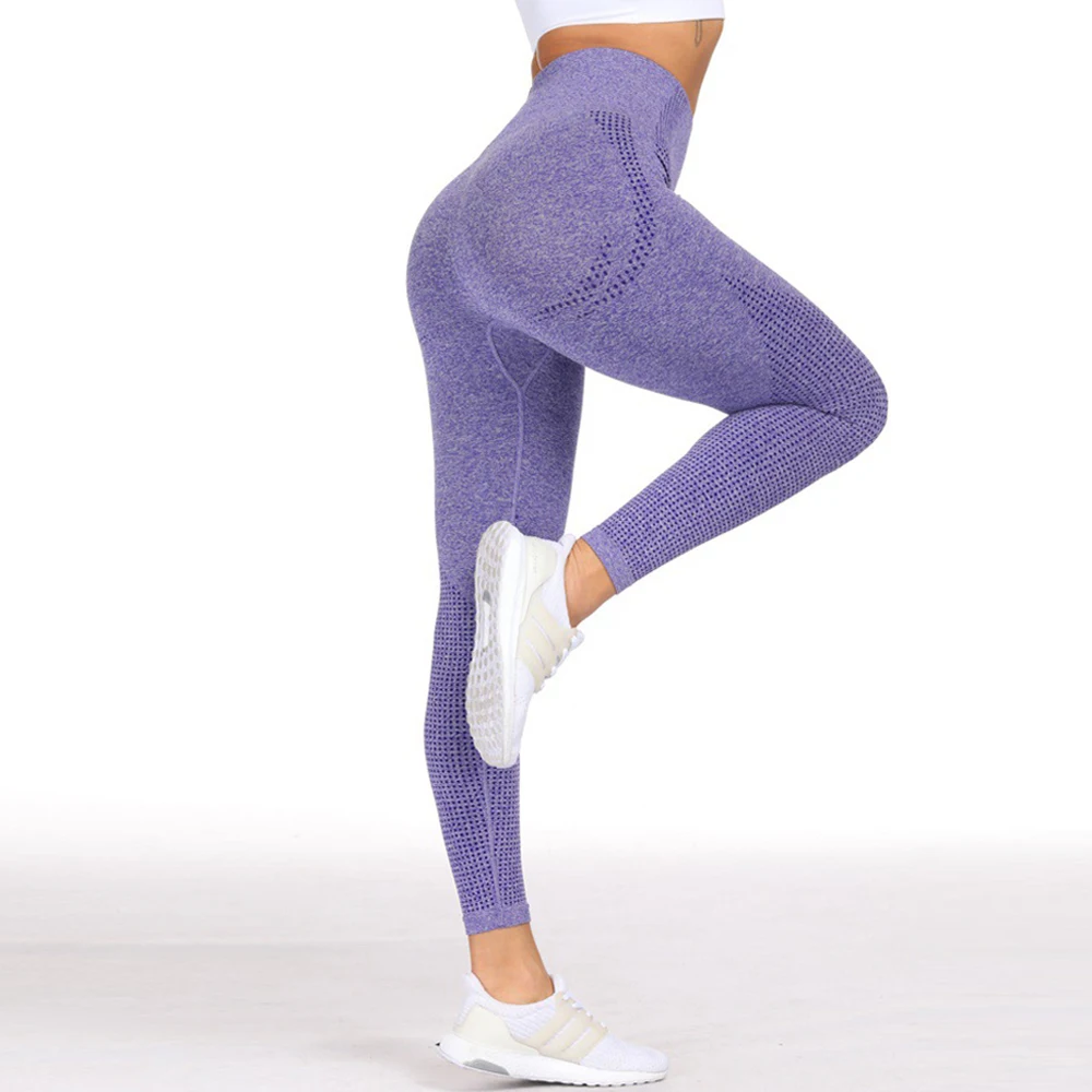 Women Yoga Pants Sports Seamless Leggings High Waist Fitness  Sexy Push Up Gym Sport Leggings Slim Stretch Running Tights