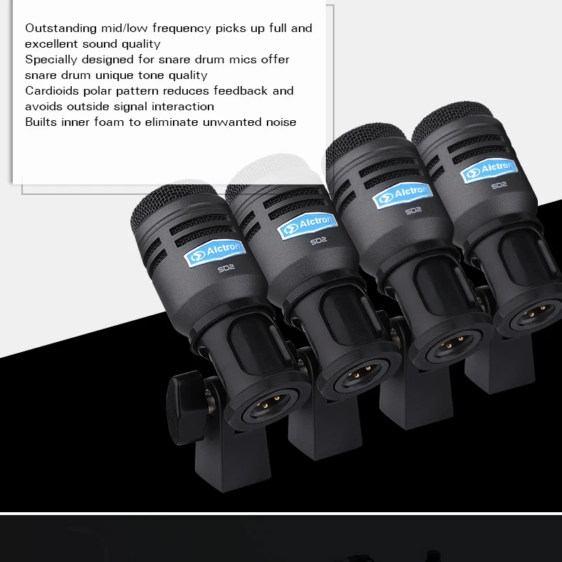 Alctron T8700II профессиональная сценическая барабанный набор микрофонов инструмент производительность ударная установка микрофона для джазовая барабанная установка и удар барабана