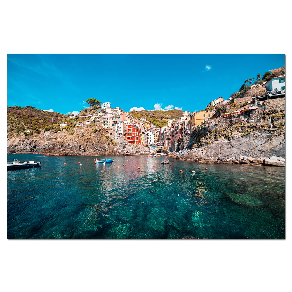 Сорренто Амальфи Италия пейзажный постер холст без рамы картина настенные