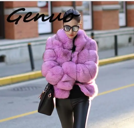 Women Winter 2019 Luxury Faux Fur Jackets Coats Shaggy Thicken Warm Outerwear Overcoat Ins Fashion High Street Fake Fox Fur Coat