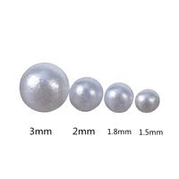 2000pcs 1 51 823mm high gloss non porous acrylic round white abs imitation pearls loose beads for diy sewing craft supplies