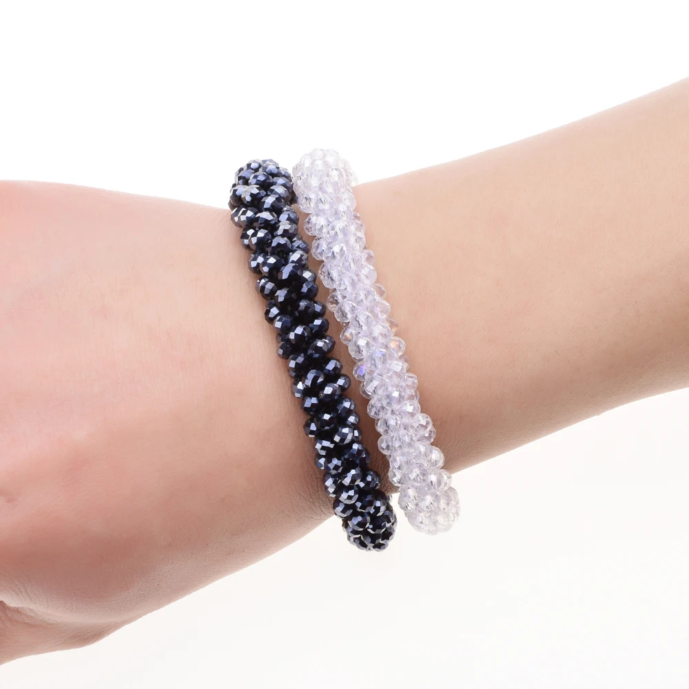 Женские разноцветные ювелирные изделия LUBINGSHINE растягивающийся браслет из бусин