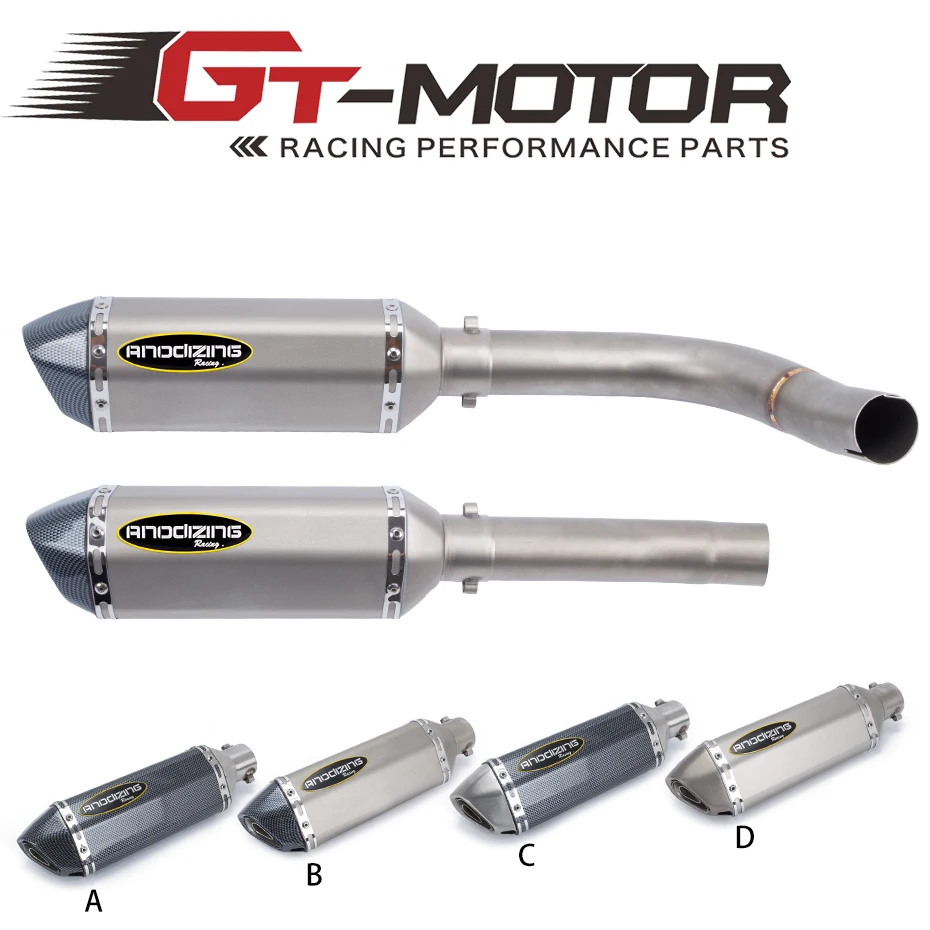 

GT Motor - Motorcycle Exhaust Connecting Tube Muffler Pipe Link Exhaust middle Pipe Escape SLIP ON FOR YAMAHA R1 2009 - 2014