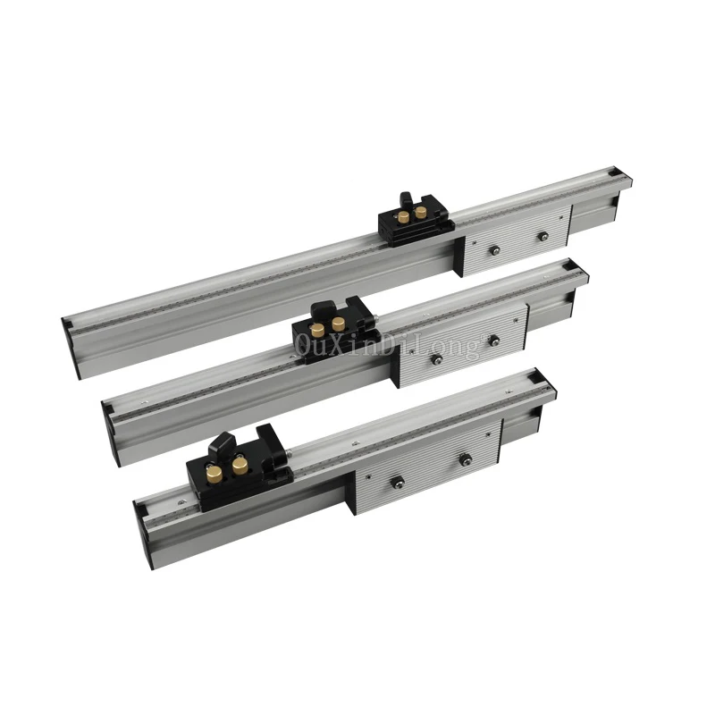 1PCS Miter Gauge Aluminium Fence 450mm/600mm/800mm with Flip Stop GF30