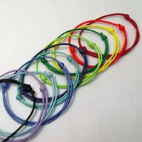 newest 6pcspack wax cord red black orange yellow green blue purple 1mm 1 5mm adjustable bracelet for women men