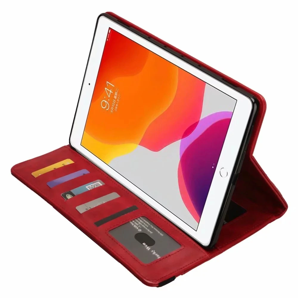 Роскошный кошелек из искусственной кожи для карт Fundas iPad 10 2 дюймов 2019 7-го