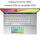Чехлы для клавиатуры для ASUS Vivobook 15, S15, S532, zenbook UX534, UX533, UX563, UX562, fa, 15,6 дюймов, прозрачные защитные чехлы для клавиатуры ноутбука из ТПУ