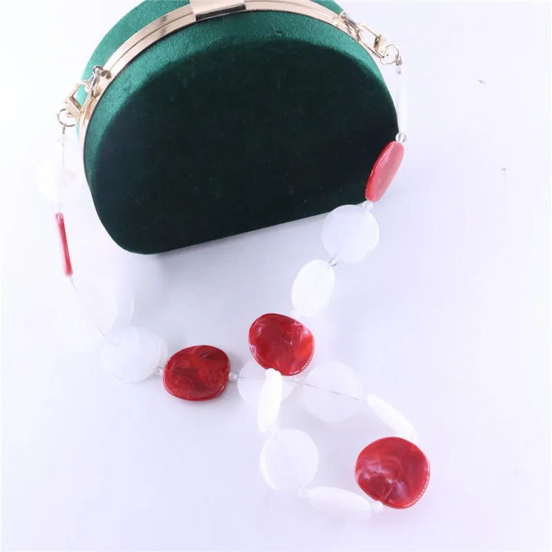 

Фанки новый дизайн Акриловые красные плоские бусины shouluder цепочка Ручка для сумки