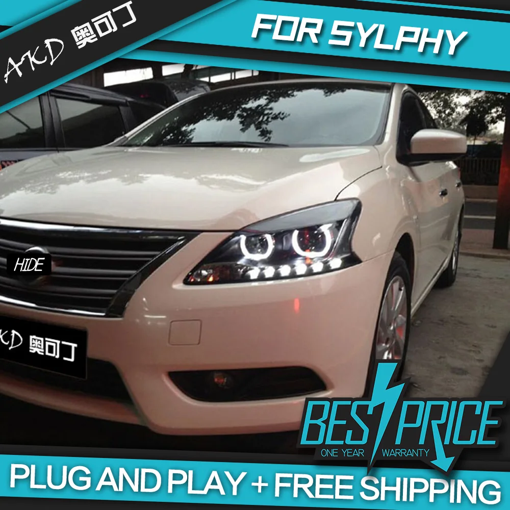 АКД автомобилей Стайлинг фар для Nissan Sentra Sylphy 2013 2016 фары светодиодный ходовые огни