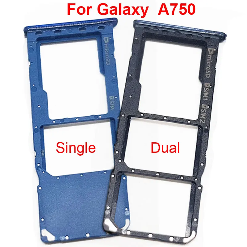 

Dual&Single Sim Tray For Samsung Galaxy A7 2018 A750 A750F SIM Card Tray Slot Holder Replacement Part