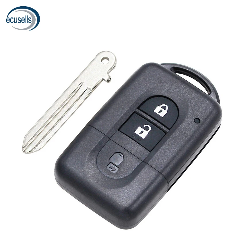 Автомобильный ключ пустой дистанционный чехол для ключей Fob 2 кнопки Nissan Micra Xtrail