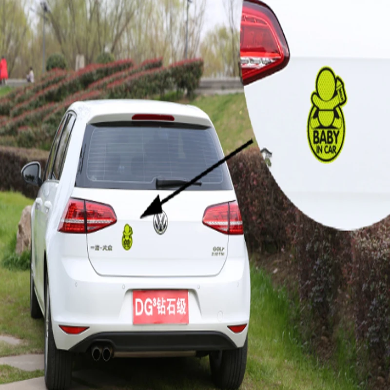 Светоотражающие предупреждающие наклейки мультяшный малыш в автомобиле