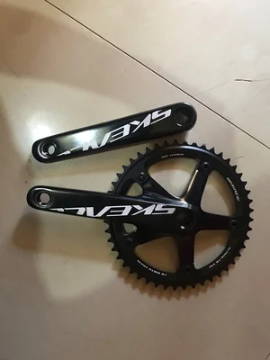 SKEACE BCD144mm Spider Sprocket Fixed Gear Bicycle Crankset Square Hole Axis Race 48T 49T AL7075 Disc 165mm 170mm Crank Leg | Спорт и
