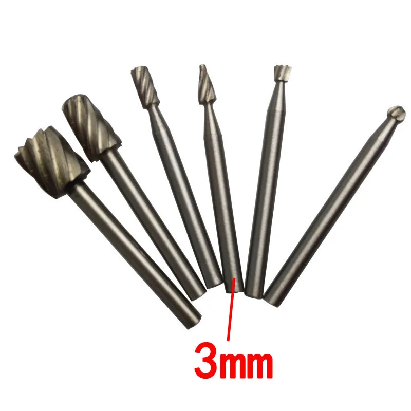 

DHL 200Sets 6pcs Dremel Rotary Tools HSS Mini Drill Bit Set Cutting Routing Router Grinding Bits Milling Cutters For Cut Tools