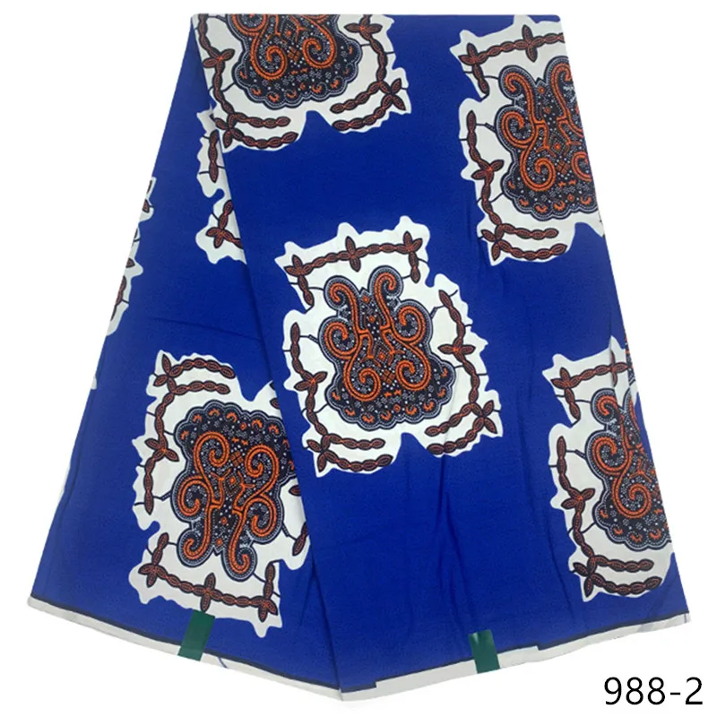 

100% cotton Ankara Fabric African Real Wax Print for Dress 2021 Ghana Wax Africain Clothing Loincloth African Ankara Fabric 988