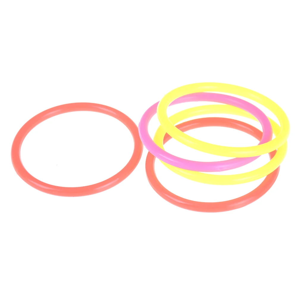 5pcs 8cm Outdoor Colorful Plastic Hoopla Rings Throwing Circles For Kid Fun Sport Toy Grasping/movement Ability Developing | Игрушки и