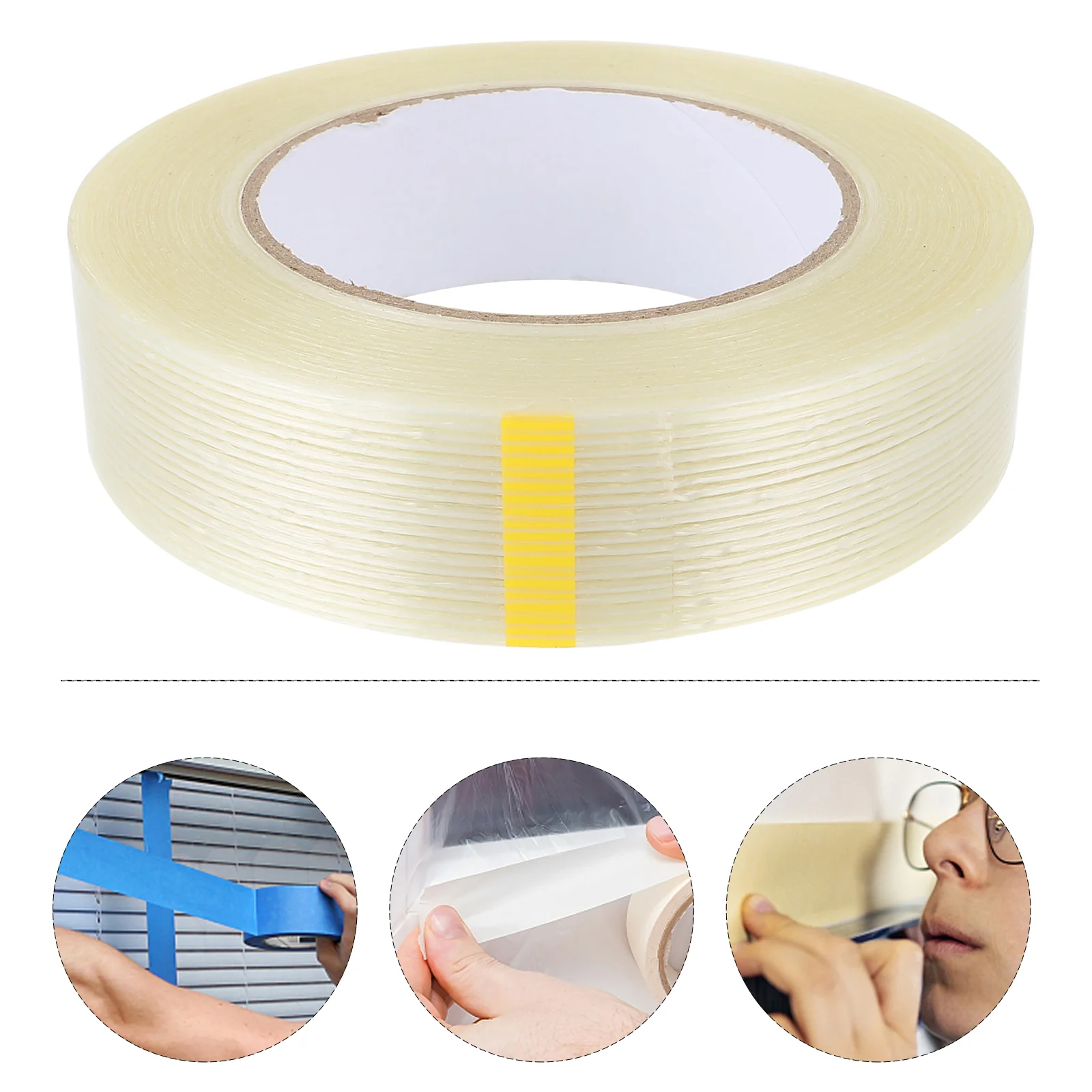 

1pc Self-Adhesive Fiberglass Tape Practical Construction Tape Strapping Tape