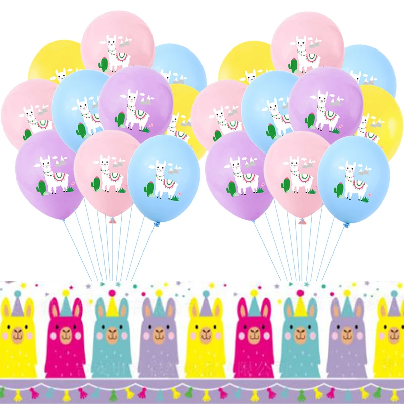 

6/10pcs Alpaca Latex Balloons Colorful Cartoon Animal Llama Cactus Air Ball Kids Happy Birthday Wedding Party Decoration Supply