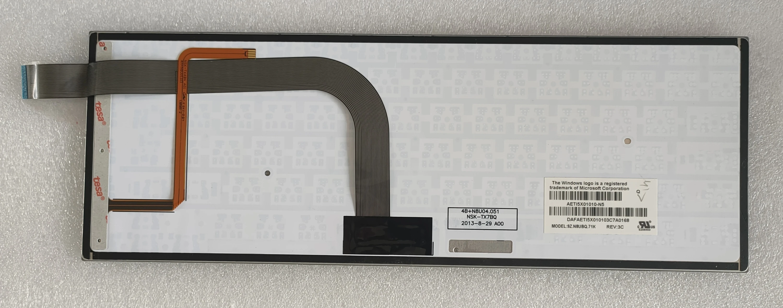 Новая Серебристая Клавиатура для ноутбука Toshiba W30 W30T W35 NR с подсветкой AETI5X01010 -