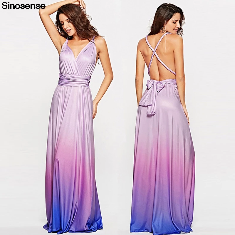 Женское платье макси многослойное с запахом в виде бесконечности/трансформера