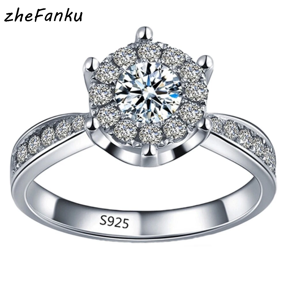 Полые обручальное кольцо из белого обручальные кольца Cz ювелирные изделия для