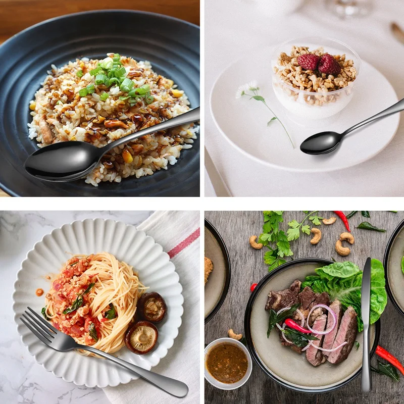 Набор столовых приборов из нержавеющей стали комплект 24 ножи/вилки/ложки для