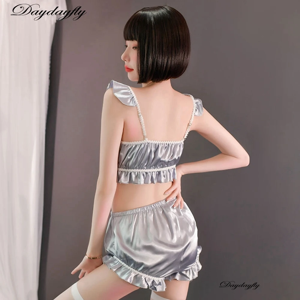 Модный атласный костюм из двух предметов короткие сексуальные наряды для женщин