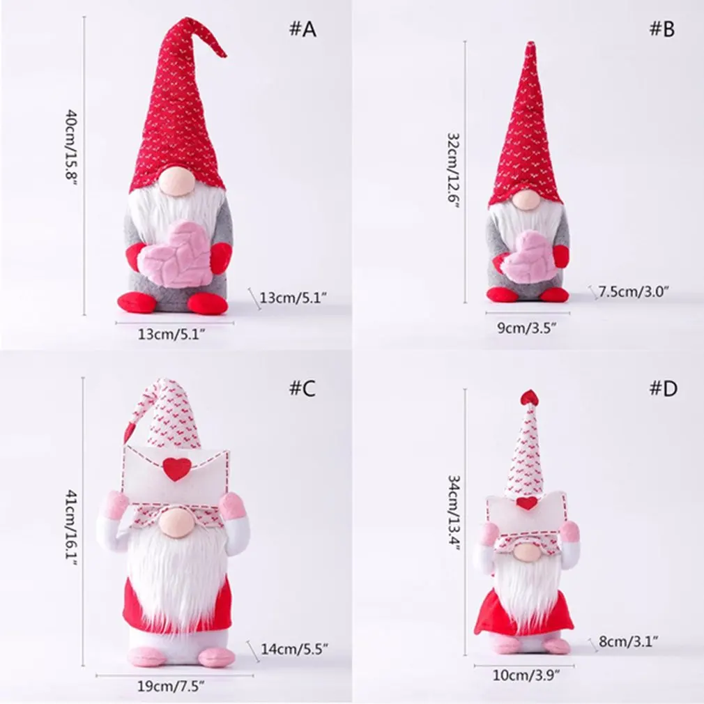 

Valentine's Day Doll Display Window Props Dwarf Plush Doll Decoration Valentine's Day Family Table Dwarf Decoration Gift