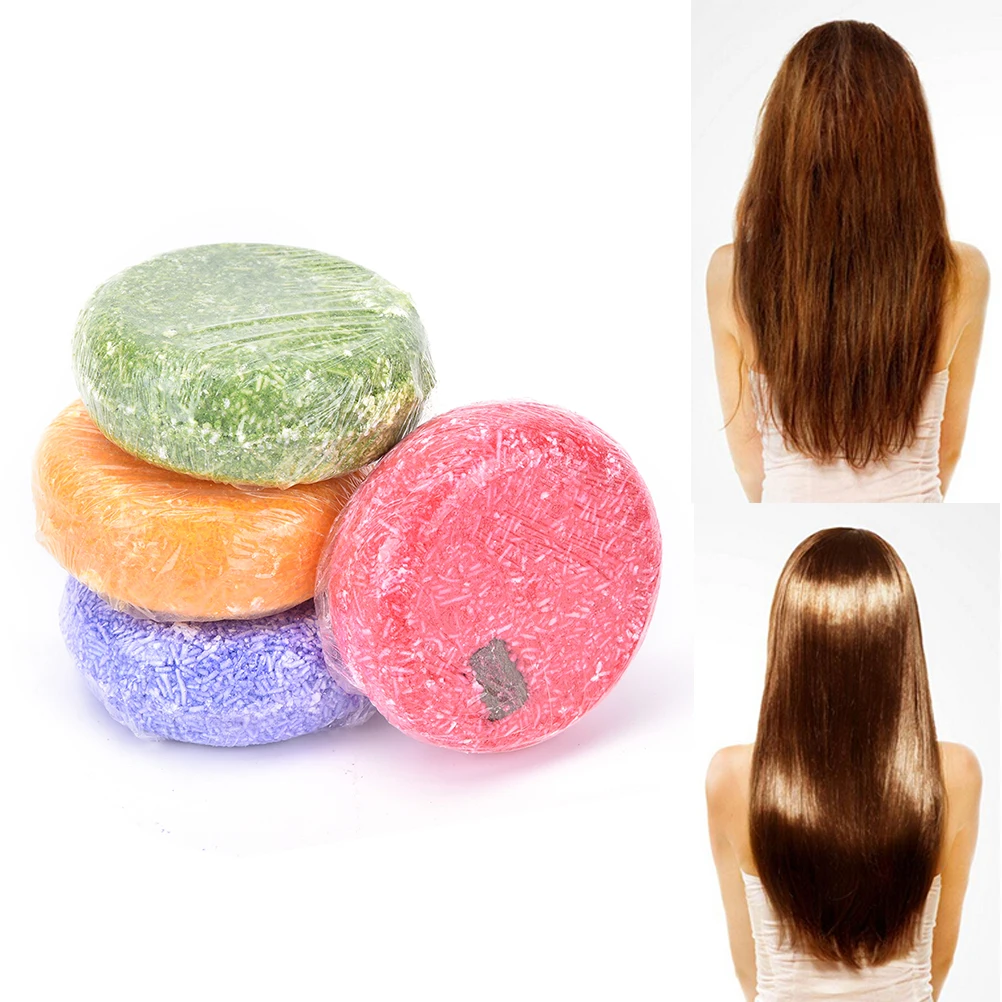 

4 Styles Handmade Soaps Fragrant Jasmine Shiny Smooth Hair Shampoo Soap Repair Hair Deep Nourish Hair Shampoo Soap
