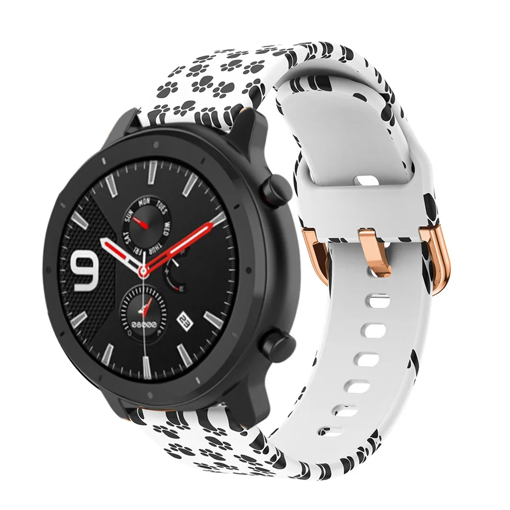Печать для Huami Amazfit GTR 42 мм/GTS ремешок часов с стальной пряжкой силиконовый 20 мм