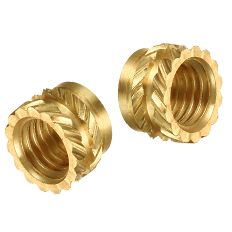M4 inside dia brass Hot Melt Insert Nuts Heating Molding Copper Thread Nut Double Twill Knurled Injection nut 422 | Обустройство дома