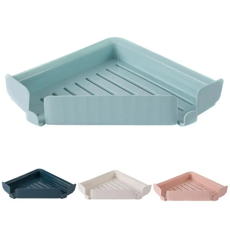 

1PC Free-Perforated Corner Shelf Rack Kitchen Bathroom Storage Shelf Triangle Hanging Home Bathroom Finishing Rack Drain Rack