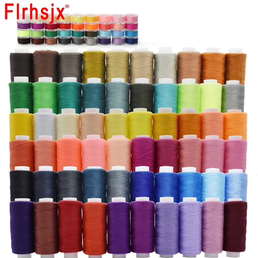 

66/96PCS Sewing Thread Kits 250 Yards Per Polyester Thread Spools with 36 Colors Sewing Bobbins Thread for Hand or Machine
