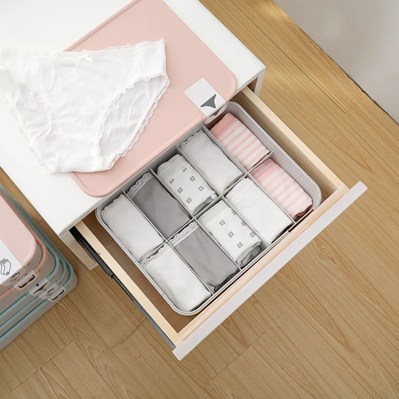 Бытовая коробка для хранения нижнего белья с этикетками шкаф органайзер