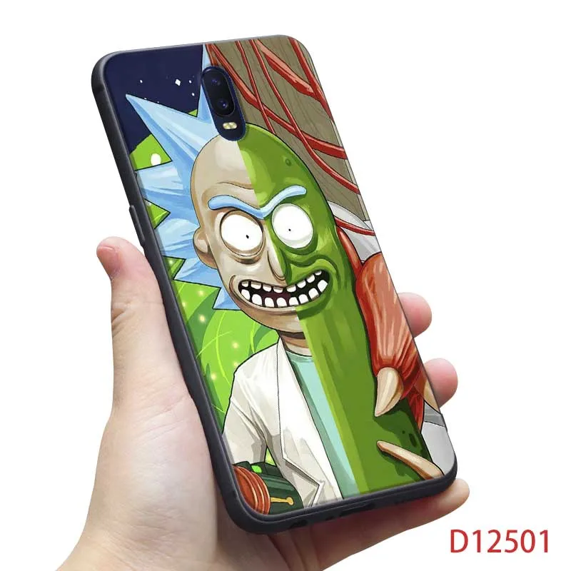 Для oneplus one plus 7 pro 7t pro 7 6 6t 5t Мягкий силиконовый чехол для телефона Забавный мультфильм Рик и Морти аниме - Цвет: D12501