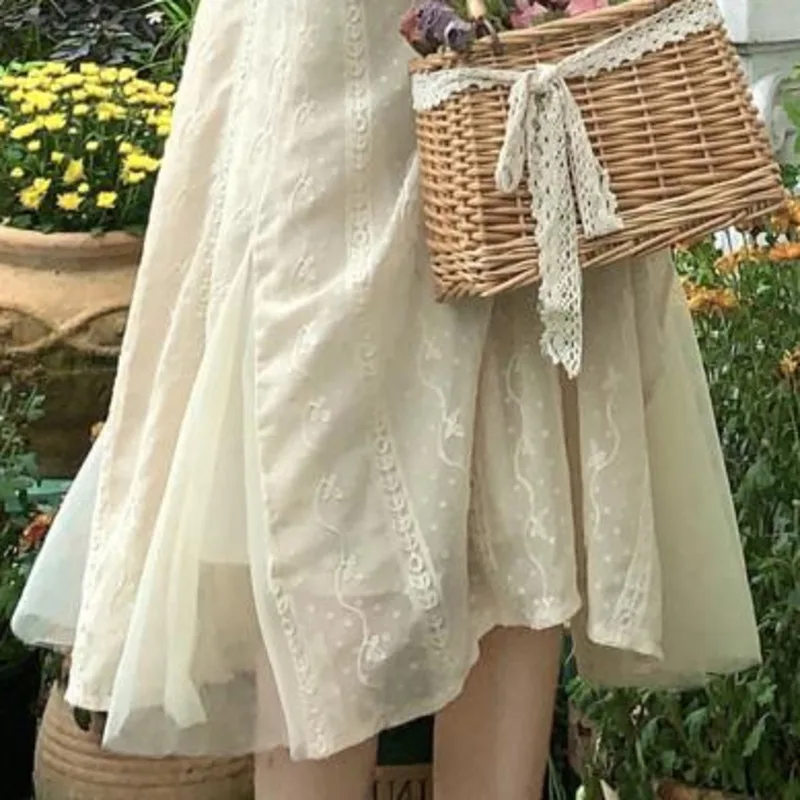 

Summer French Sweet Dresses Women Slim Elegant Fairy Dress Female Square Collar Mesh Patchwork Holiday Party Vestidos 2021 Robe