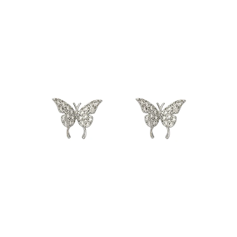 Cezch Cubic Zircon Butterfly Tragus Earring For Women 2020 Cute Korean Non Piercing Clip Femme Gift Her 1 Piece | Украшения и